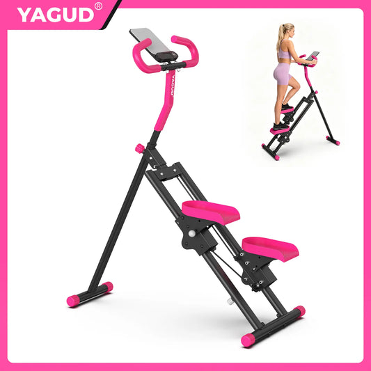 Stair Stepper with Handlebar - Extended Range Climber Machine for Leg and Core Workouts, High-Aesthetic Home Fitness Equipment for Women