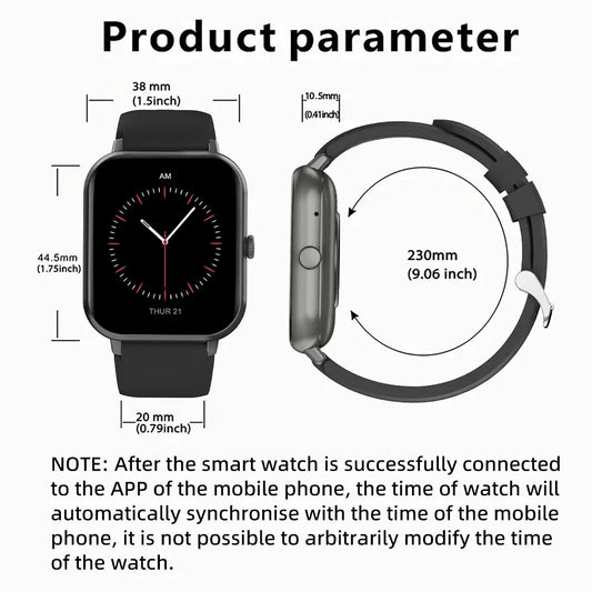 Transform Your Fitness Journey with Our Advanced 1.83-Inch Touchscreen Smart Watch – Stay Connected, Track 100+ Sports Modes, and More!