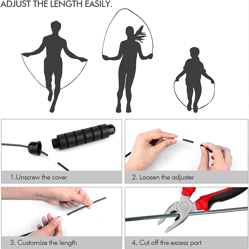Elevate Your Fitness Routine with Our Adjustable Tangle-Free Speed Jump Rope Featuring Comfortable Foam Handles