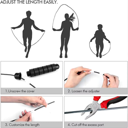 Elevate Your Fitness Routine with Our Adjustable Tangle-Free Speed Jump Rope Featuring Comfortable Foam Handles