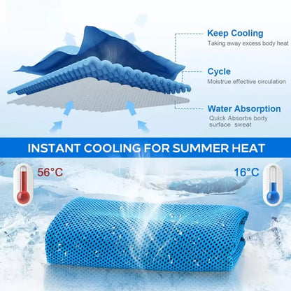 Stay Cool and Comfortable with the LINGPENG Quick-Drying Microfiber Sports Towel - Perfect for Yoga, Gym, Running, and Outdoor Adventures!