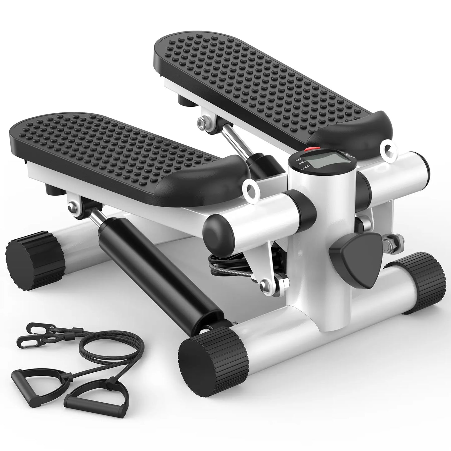 Elevate Your Home Workouts! 💪 Mini Stair Stepper with Resistance Bands - Ideal for Beginners! 🏠✨