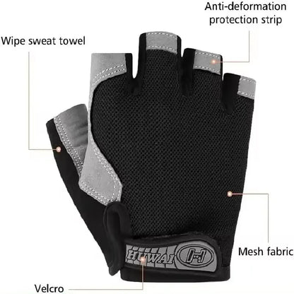 Professional Breathable Anti-Slip Half Finger Gloves for Summer Sports and Cycling - Unisex Design
