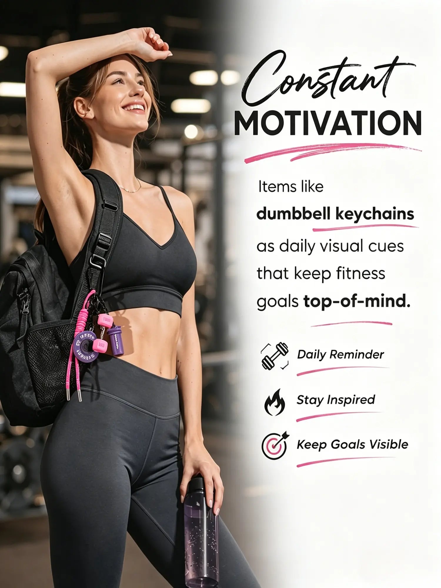 Unleash Your Workout Style with Our Trendy 4-Piece Sporty Barbell Keychain Set – The Ultimate Gym Accessory!