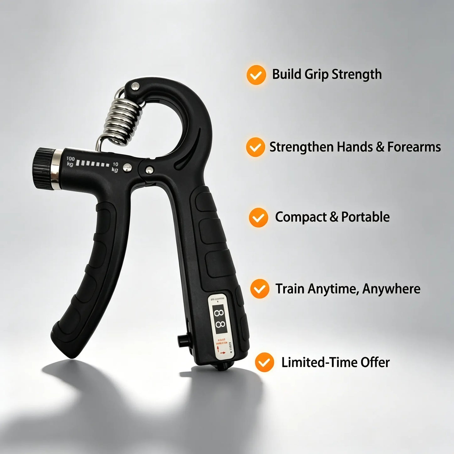 Unleash Your Strength with the Adjustable Hand Grip Strengthener & Mechanical Counter
