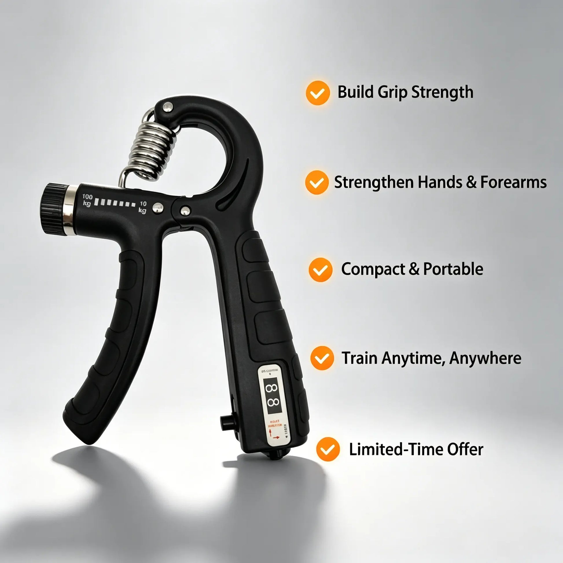 Unleash Your Strength with the Adjustable Hand Grip Strengthener & Mechanical Counter