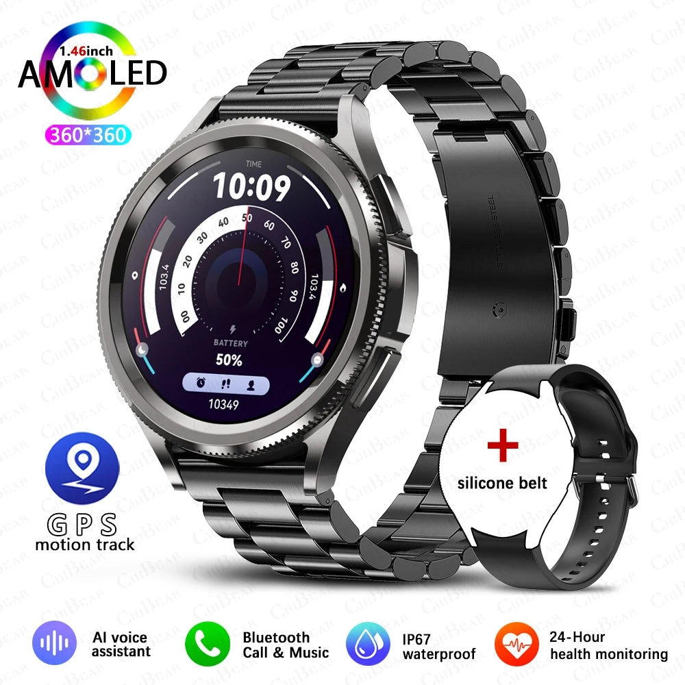 Elevate Your Fitness Journey with the Classic Bluetooth Call Smart Watch for Men - 2025 Model Featuring Health Monitoring and Outdoor Sports Capabilities