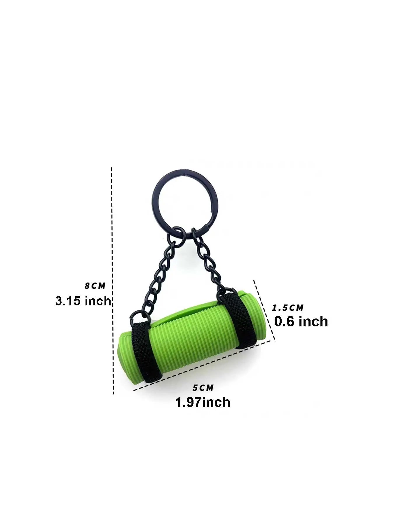 Charming Mini Yoga Mat Keychain - Perfect Accessory for Fitness Enthusiasts
