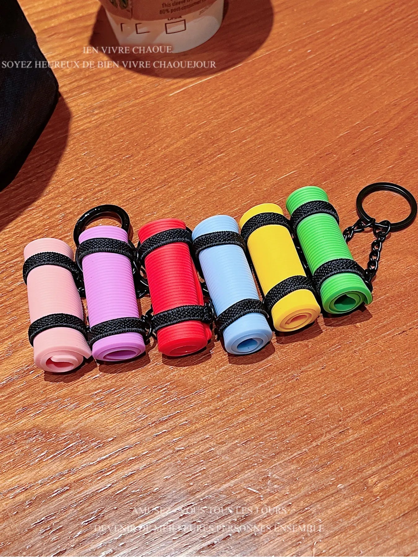 Charming Mini Yoga Mat Keychain - Perfect Accessory for Fitness Enthusiasts