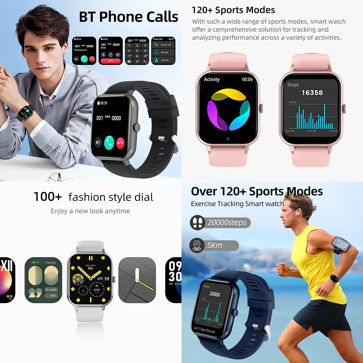 Transform Your Fitness Journey with Our Advanced 1.83-Inch Touchscreen Smart Watch – Stay Connected, Track 100+ Sports Modes, and More!