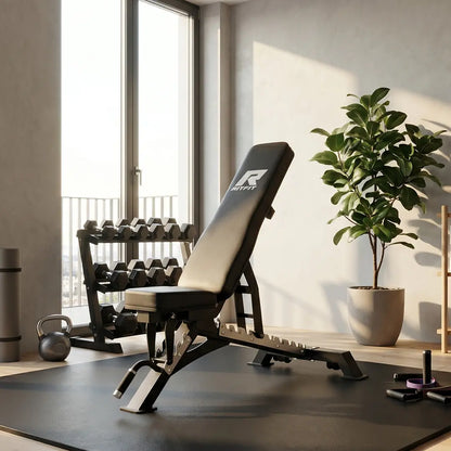 Transform Your Home Workouts with the RITFIT Adjustable Weight Bench - 1300LB Capacity for Ultimate Versatility and Comfort