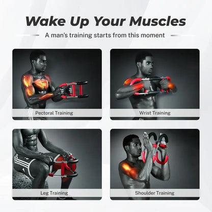 Transform Your Upper Body with the Adjustable Power Twister Arm Trainer - Portable Strength Bar for Men