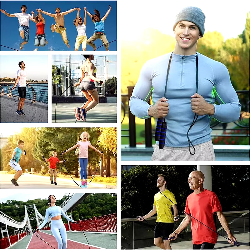Elevate Your Fitness Routine with Our Adjustable Tangle-Free Speed Jump Rope Featuring Comfortable Foam Handles