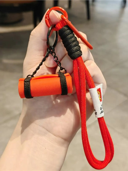 Charming Mini Yoga Mat Keychain - Perfect Accessory for Fitness Enthusiasts