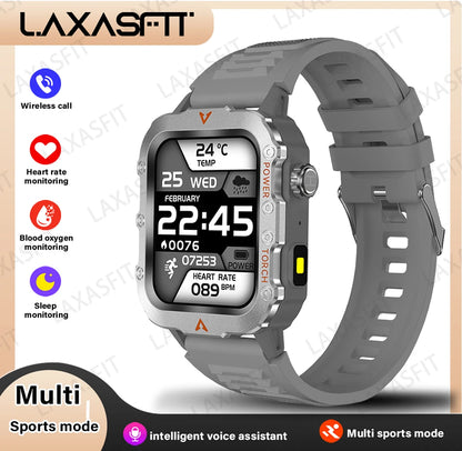 Elevate Your Outdoor Game with the Ultimate Men's Smart Watch: LED Flashlight, Health Monitoring & More! 🌟🏃‍♂️💪