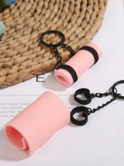 Charming Mini Yoga Mat Keychain - Perfect Accessory for Fitness Enthusiasts