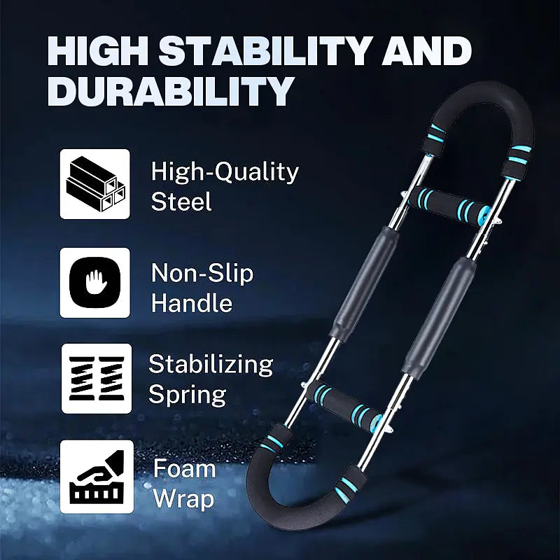 Transform Your Upper Body with the Adjustable Power Twister Arm Trainer - Portable Strength Bar for Men