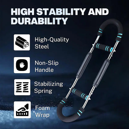 Transform Your Upper Body with the Adjustable Power Twister Arm Trainer - Portable Strength Bar for Men
