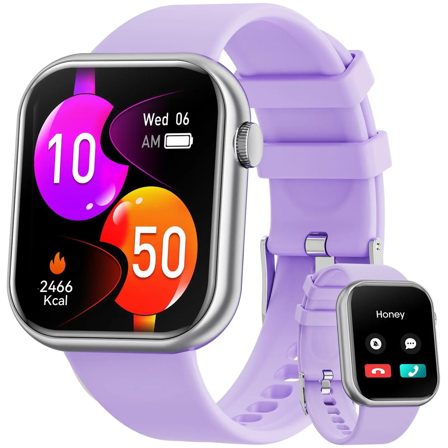 Smart Watch with 1.85" Display, Fitness Tracker, 100+ Sport Modes, Waterproof, Compatible with iOS and Android, Perfect Christmas Gift