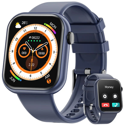 Smart Watch with 1.85" Display, Fitness Tracker, 100+ Sport Modes, Waterproof, Compatible with iOS and Android, Perfect Christmas Gift