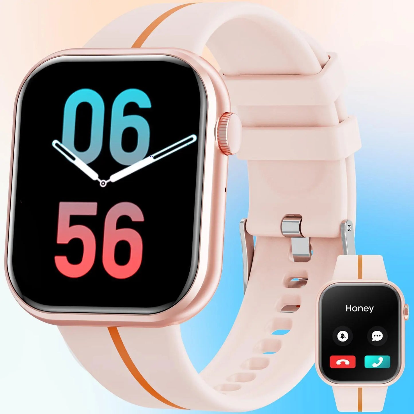 Smart Watch with 1.85" Display, Fitness Tracker, 100+ Sport Modes, Waterproof, Compatible with iOS and Android, Perfect Christmas Gift