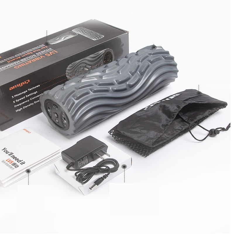 Elevate Your Fitness Routine with Our Rechargeable Vibration Foam Roller – The Ultimate Deep Tissue Massage Tool for Home Recovery!