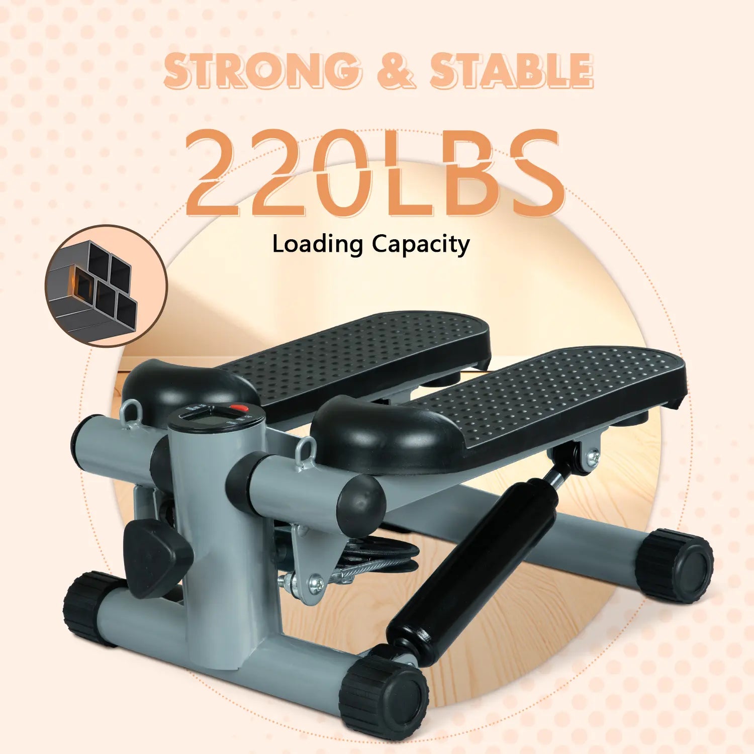 Elevate Your Home Workouts! 💪 Mini Stair Stepper with Resistance Bands - Ideal for Beginners! 🏠✨