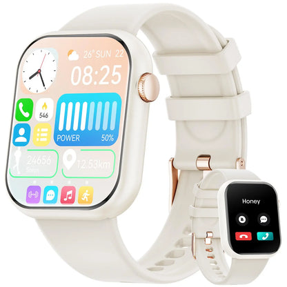 Smart Watch with 1.85" Display, Fitness Tracker, 100+ Sport Modes, Waterproof, Compatible with iOS and Android, Perfect Christmas Gift