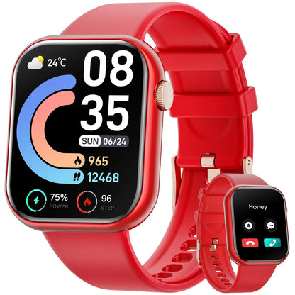 Smart Watch with 1.85" Display, Fitness Tracker, 100+ Sport Modes, Waterproof, Compatible with iOS and Android, Perfect Christmas Gift