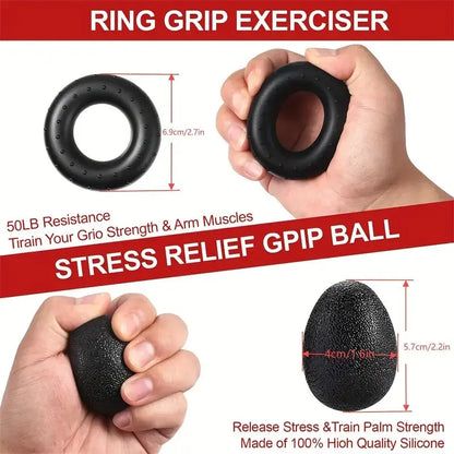 Unleash Your Grip Strength! 💪 E.G Hand Grip Strengthener Kit - 5 Essential Tools for Ultimate Workout & Rehabilitation! 🏋️‍♂️✨