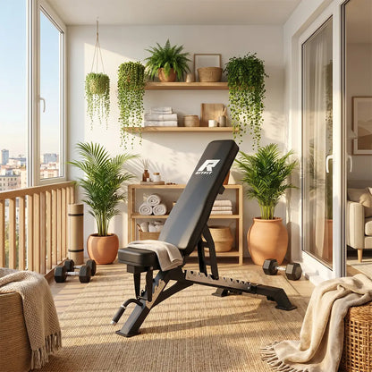 Transform Your Home Workouts with the RITFIT Adjustable Weight Bench - 1300LB Capacity for Ultimate Versatility and Comfort