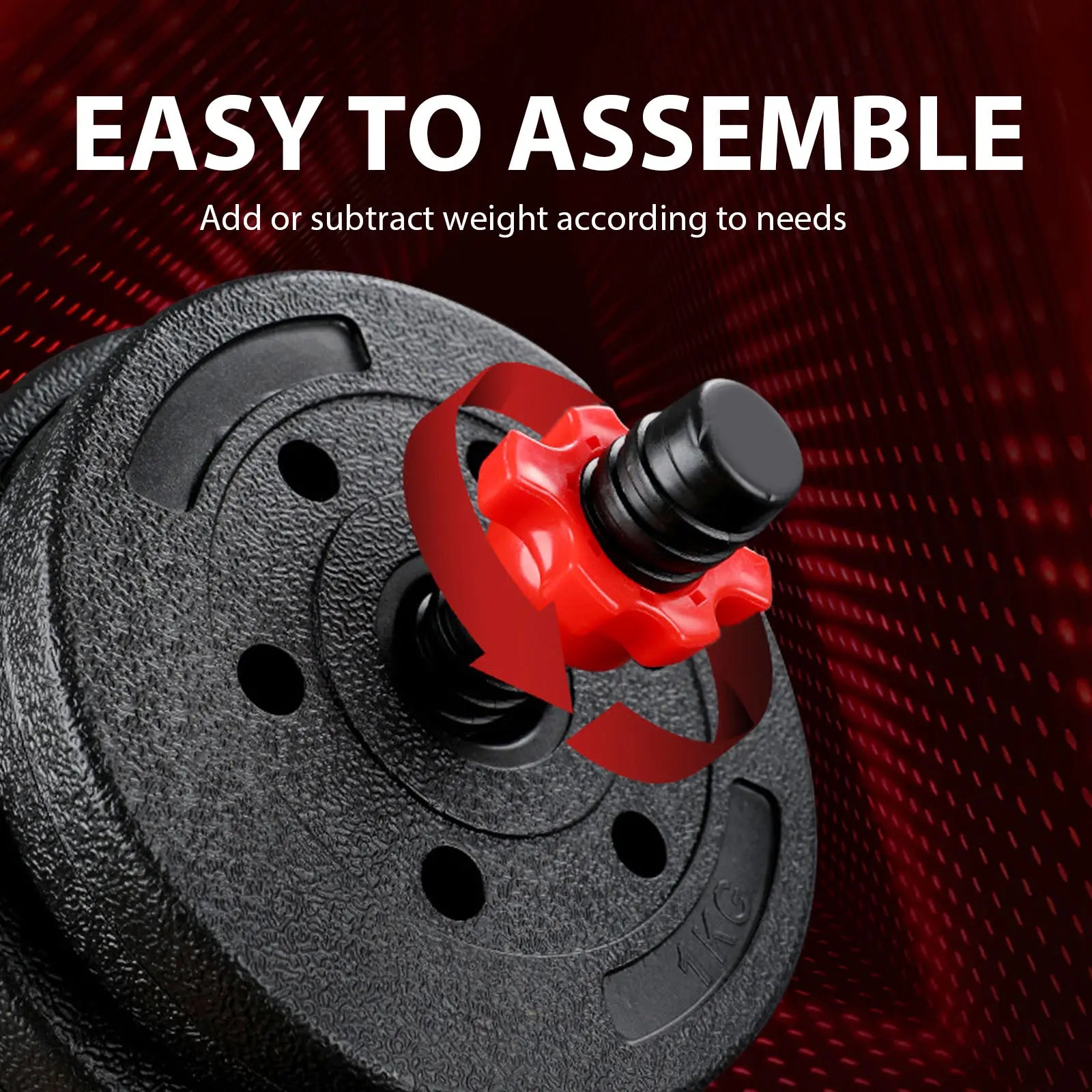 22LB Adjustable Dumbbell and Barbell Set with Thick Connecting Bumper Plate, Ideal for Strength Training in Home Gym for Men and Women