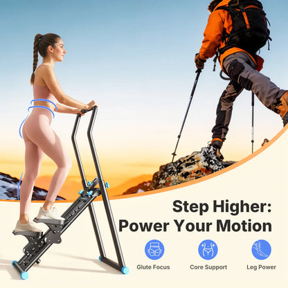 Merach Stair Stepper with Handlebar - Compact Full-Body Cardio Climber, 330 lbs Capacity, Adjustable Pedals for Home Gym Fitness