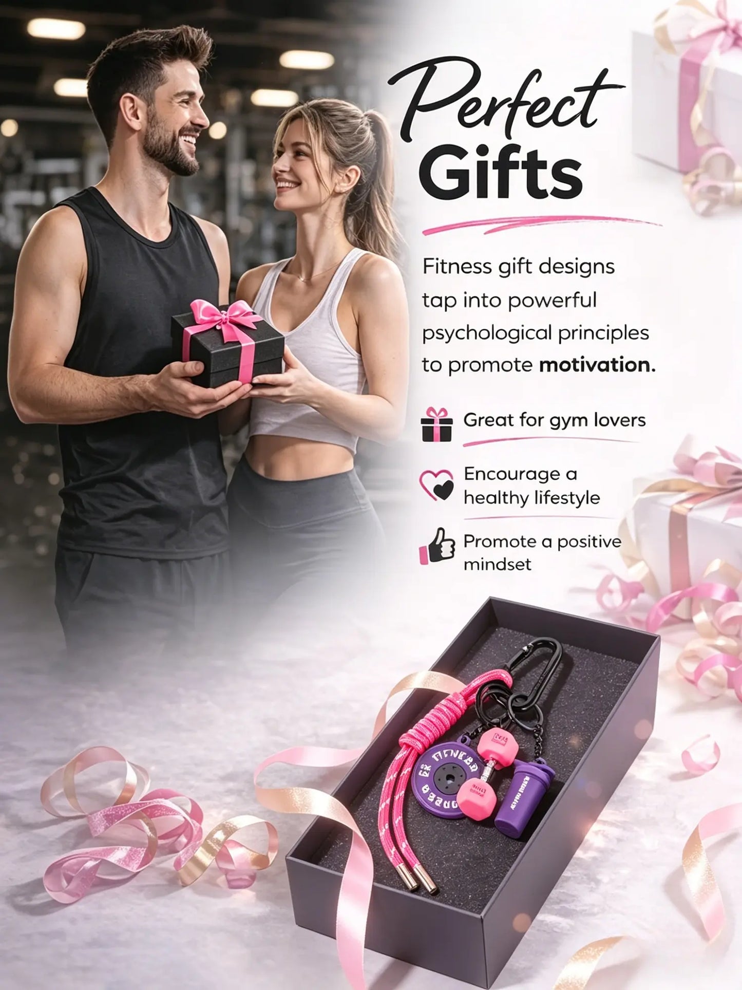 Unleash Your Workout Style with Our Trendy 4-Piece Sporty Barbell Keychain Set – The Ultimate Gym Accessory!