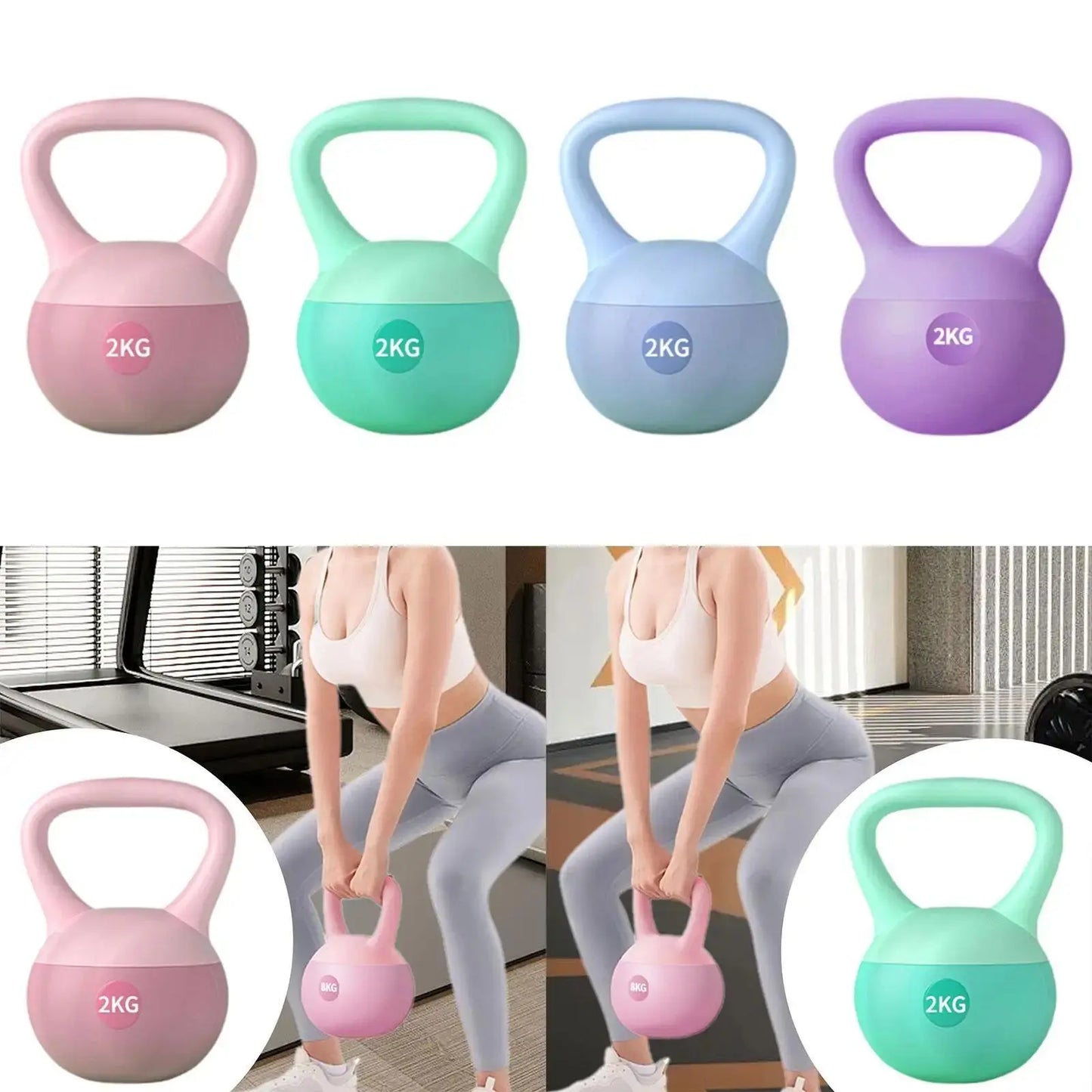 Soft Kettlebell, 3 Counts/Set Colorful Kettlebells Are Available, Fitness Equipment for Home Gym, Weight Training Equipment for Women & Men, Glute Workout Equipment, Home Exercise Equipment, Muscle Training Equipment, Weightlifting Kettlebell