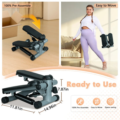 Elevate Your Home Workouts! 💪 Mini Stair Stepper with Resistance Bands - Ideal for Beginners! 🏠✨