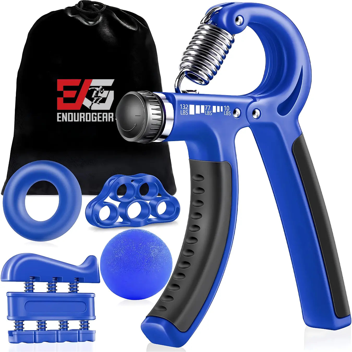 Unleash Your Grip Strength! 💪 E.G Hand Grip Strengthener Kit - 5 Essential Tools for Ultimate Workout & Rehabilitation! 🏋️‍♂️✨