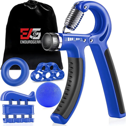 Unleash Your Grip Strength! 💪 E.G Hand Grip Strengthener Kit - 5 Essential Tools for Ultimate Workout & Rehabilitation! 🏋️‍♂️✨